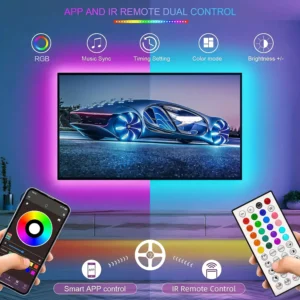 LED Smart Strip Light, App&44-Key Remote Control - Thumbnail Image 2