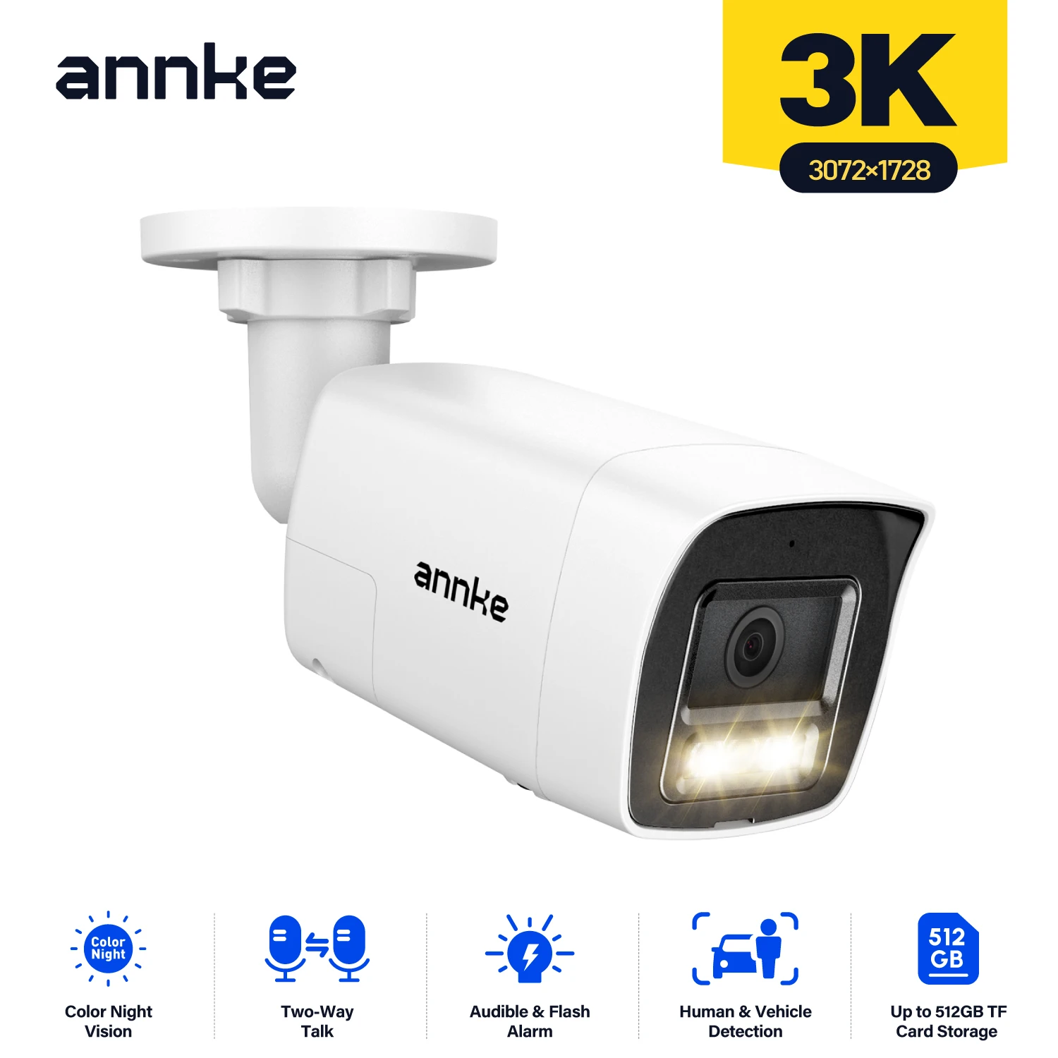 3K 5MP IP Camera Outdoor Color & IR Night Vision - Image 2