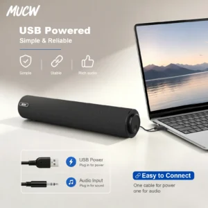 Minimalist Wired Computer Soundbar - Thumbnail Image 4