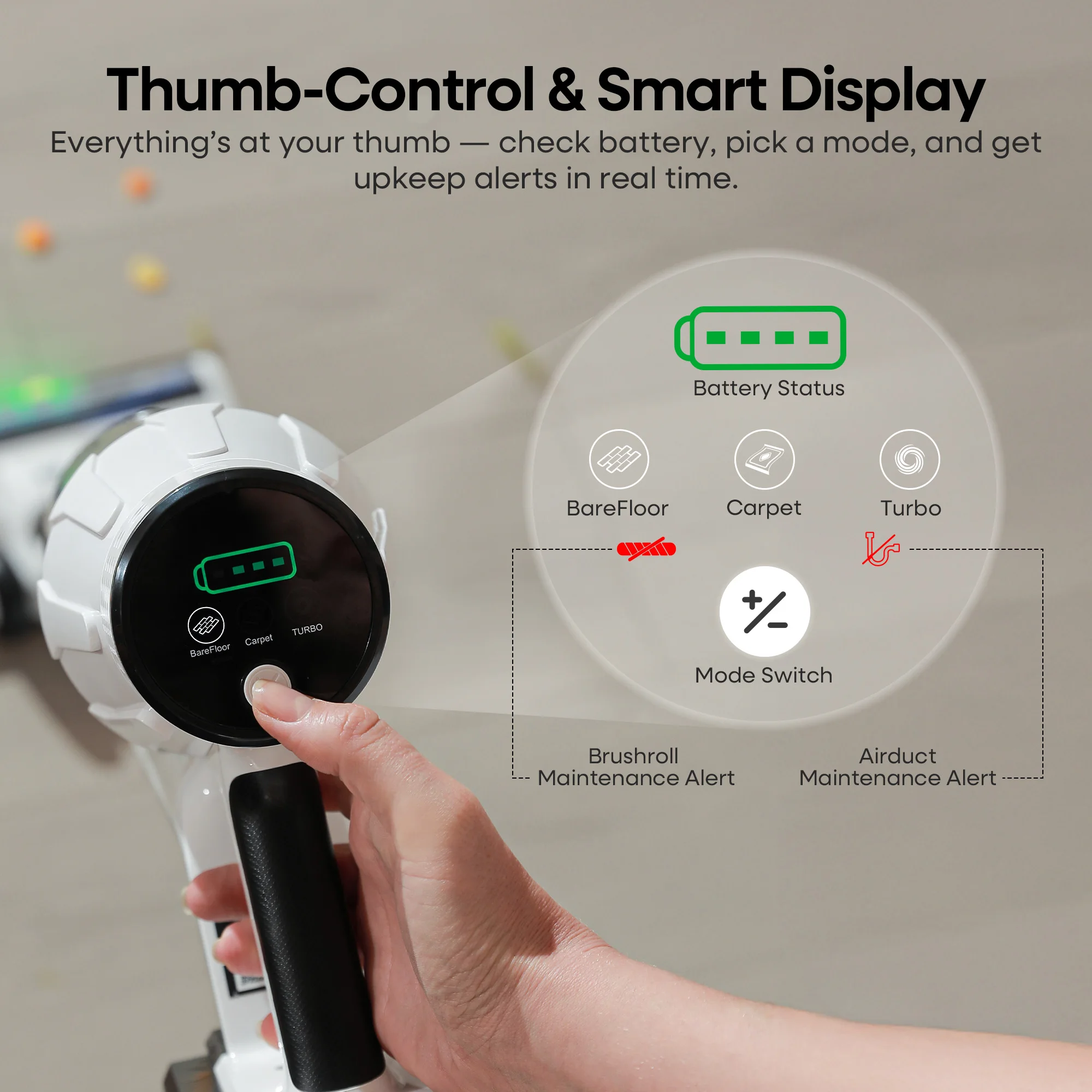 K20 Cordless Vacuum Cleaner, Strong Suction - Image 2