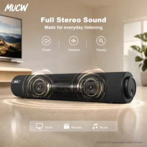 Minimalist Wired Computer Soundbar