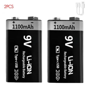 9V Rechargeable Battery  Type-C Rechargeable