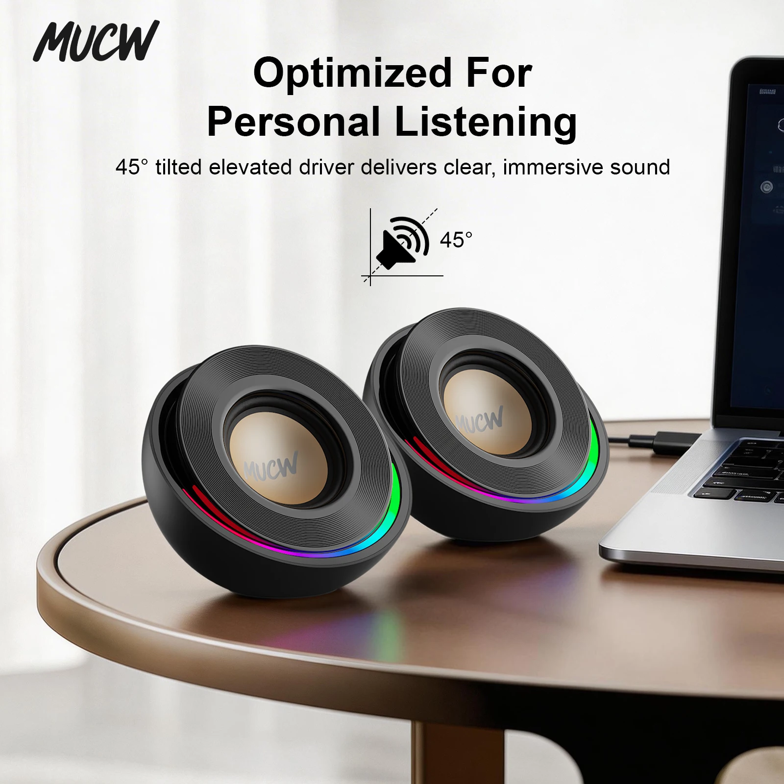 2‑Pack Desktop Speakers 52mm Full‑Range - Image 3