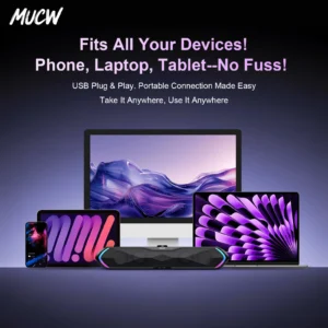 Computer Speakers for Monitor RGB Gaming Soundbar - Thumbnail Image 6